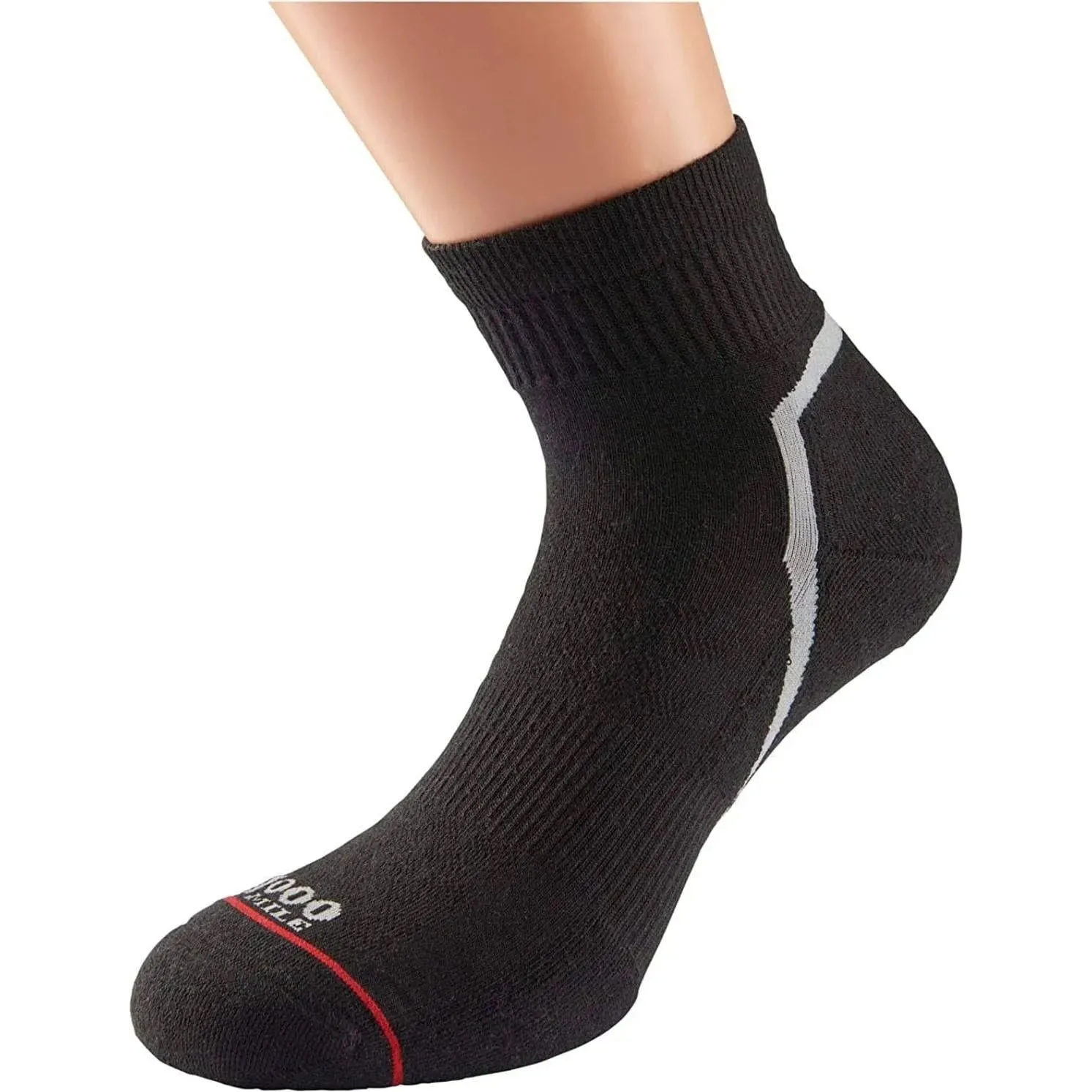 1000 Mile Active Quarter Womens Running Socks - Black