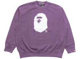 A Bathing Ape Spray Ape Garment Dyed Crewneck xld