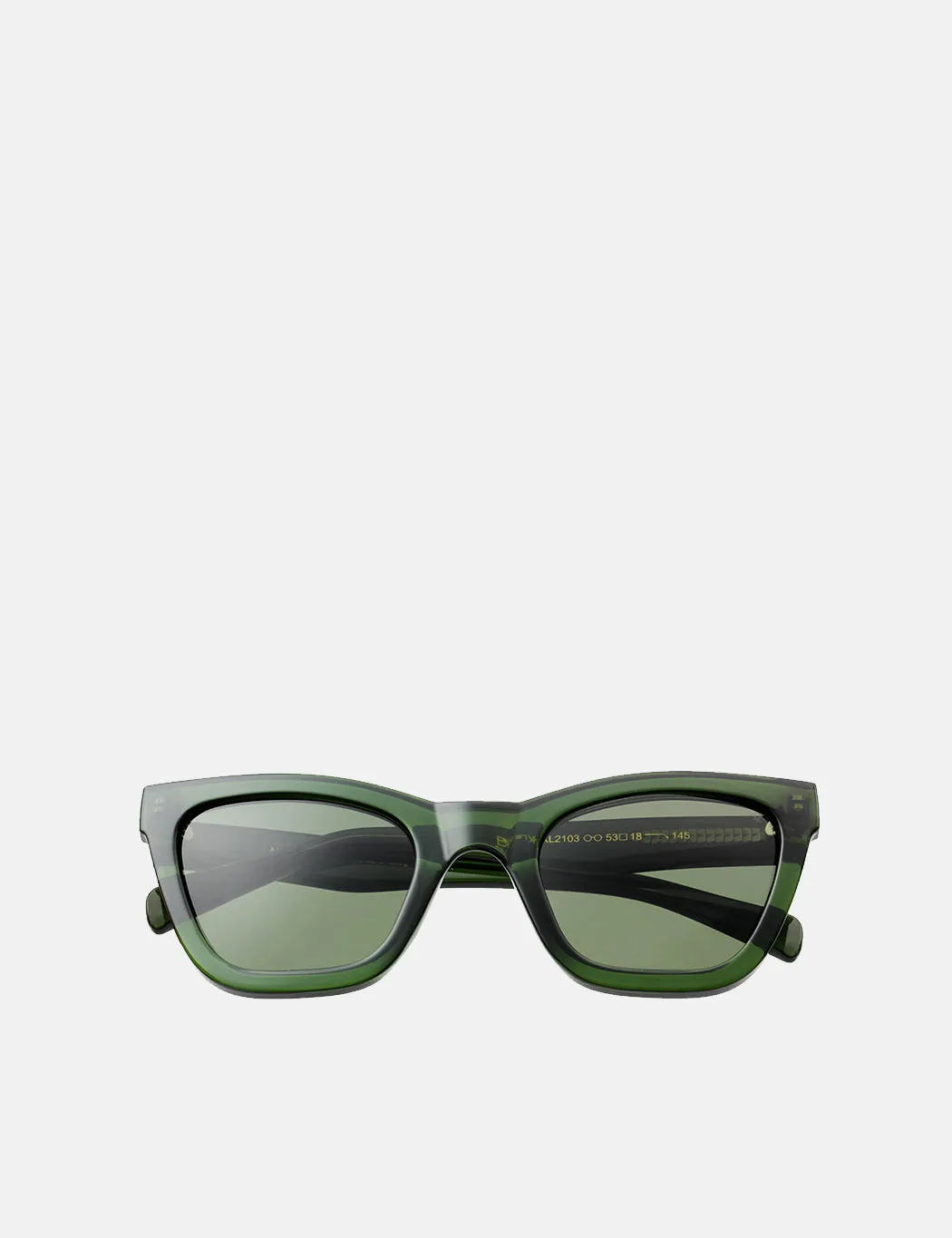 A. Kjaerbede Big Kanye Sunglasses - Dark Green Transparent