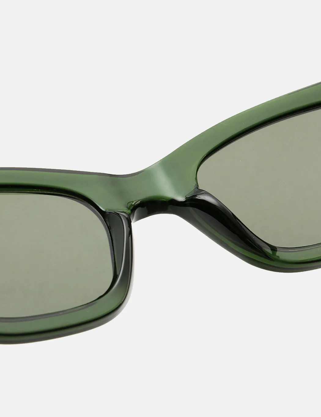 A. Kjaerbede Big Kanye Sunglasses - Dark Green Transparent