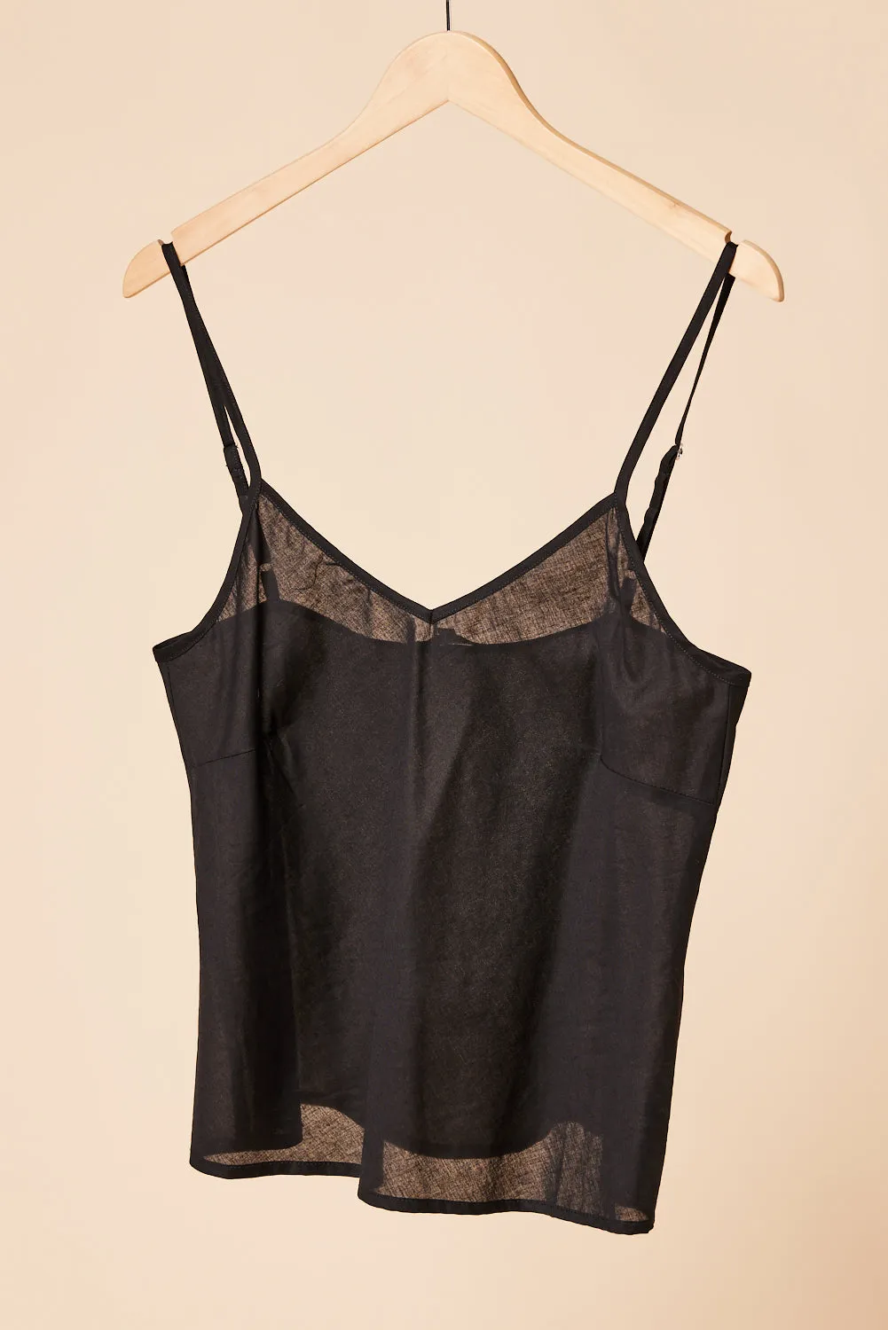 Adrift Cotton Cami in Black