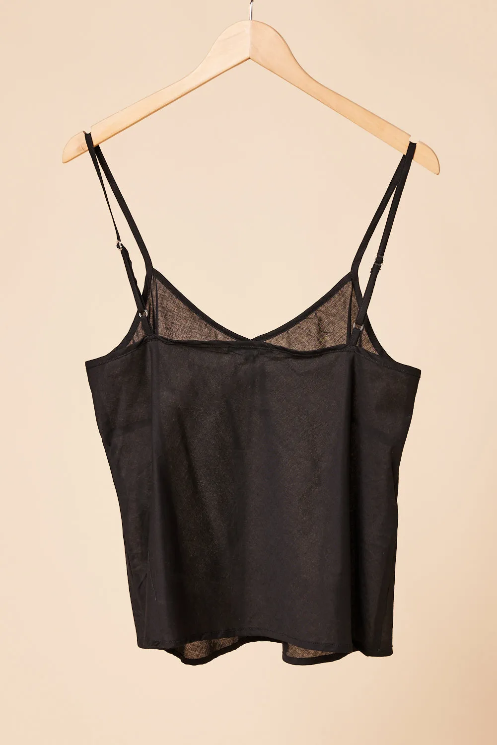 Adrift Cotton Cami in Black