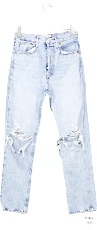 AGOLDE Blue Premium Ripped Denim Jeans W23