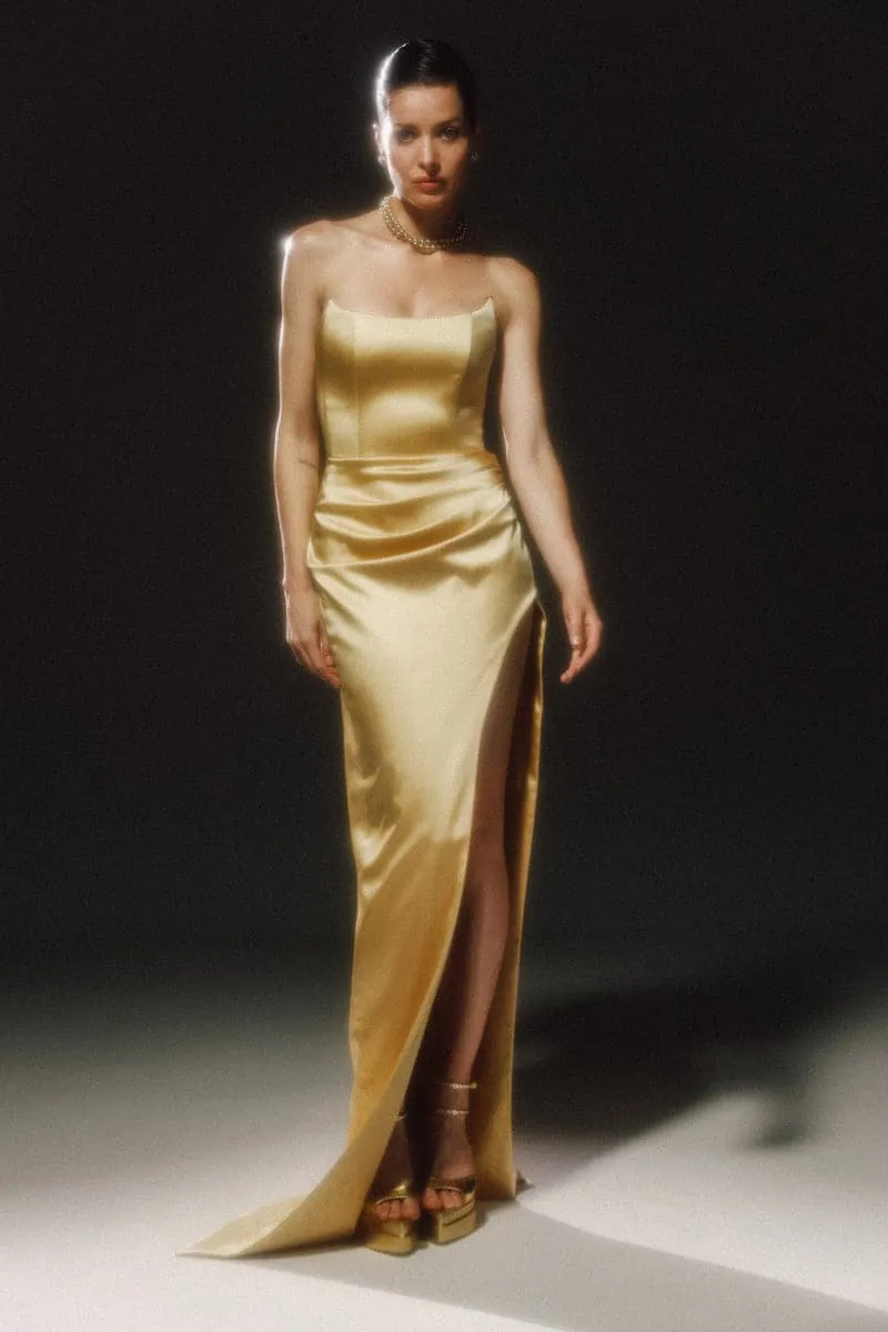 ANASTASIA GOLD MAXI GOWN