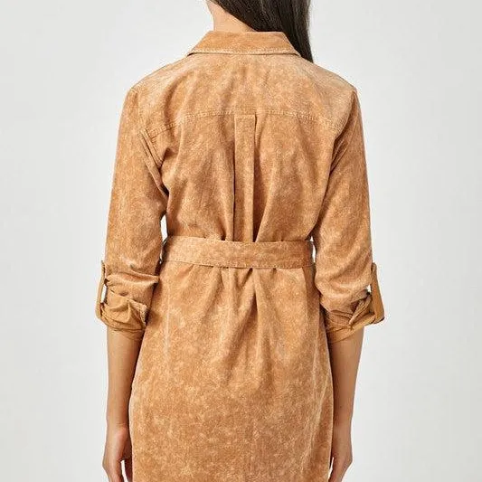 Ashley Corduroy Shirt Dress