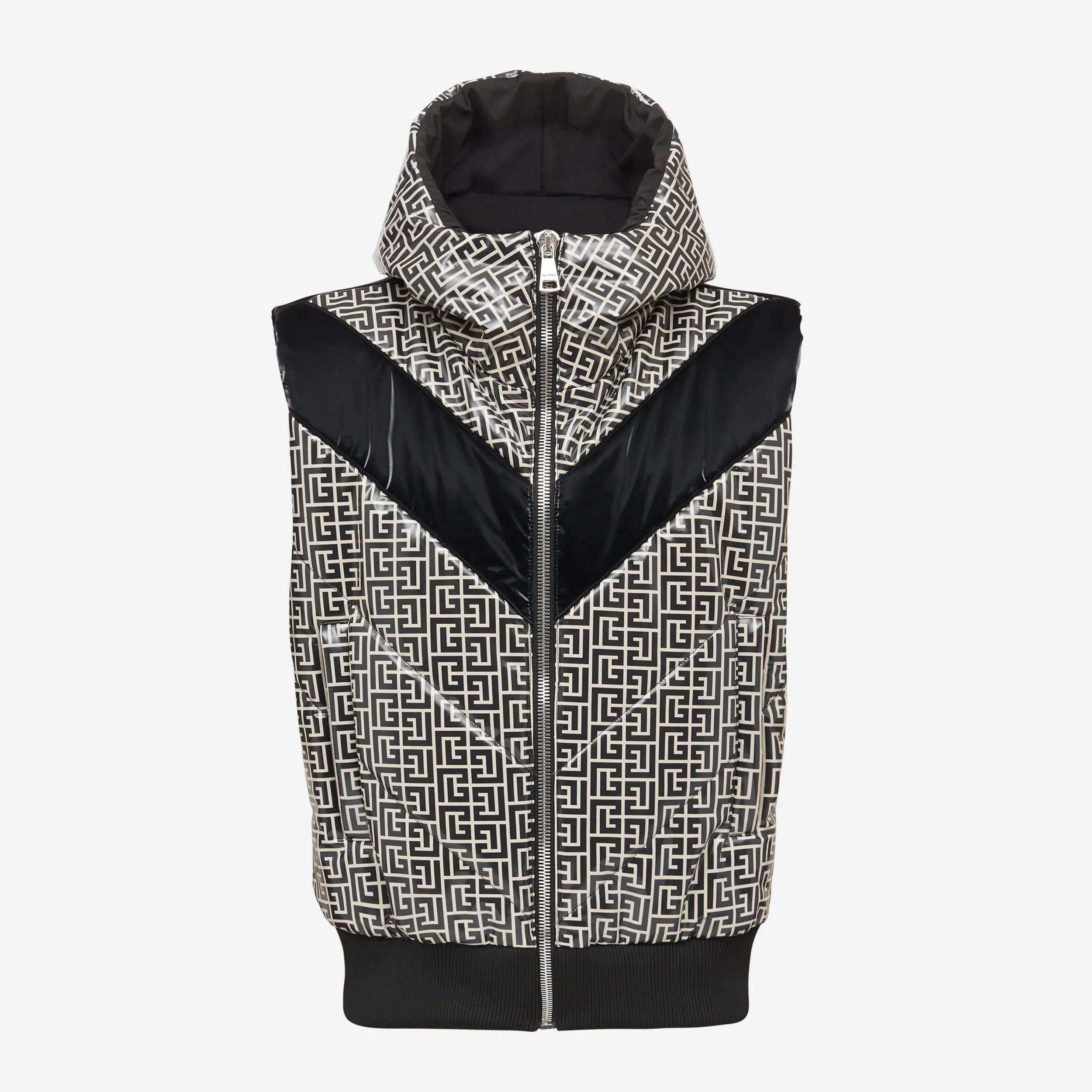 Balmain Monogram Detail Puffer Gilet