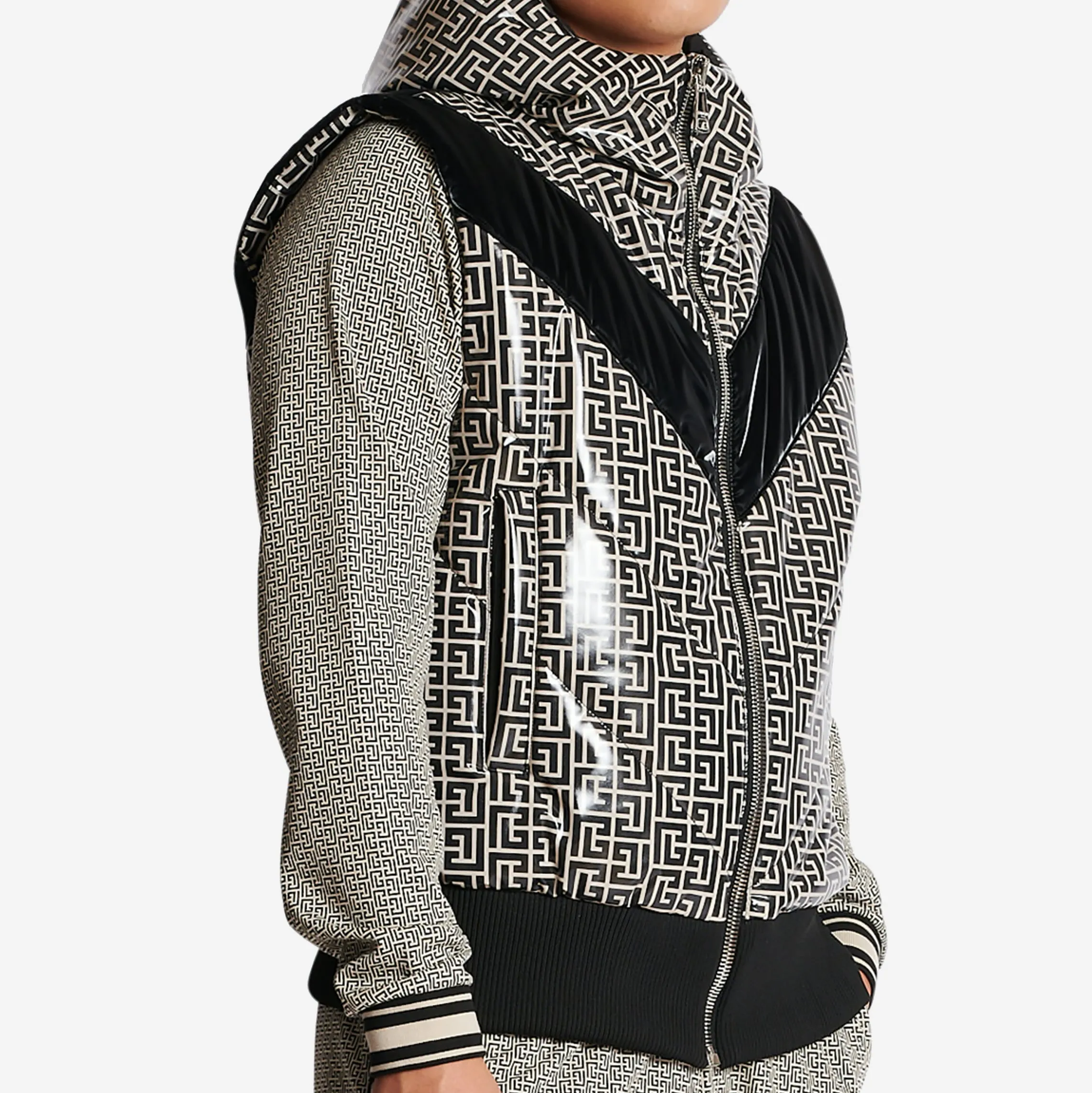 Balmain Monogram Detail Puffer Gilet