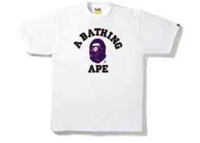 BAPE CAMO COLLEGE TEE WHITE/PURPLE