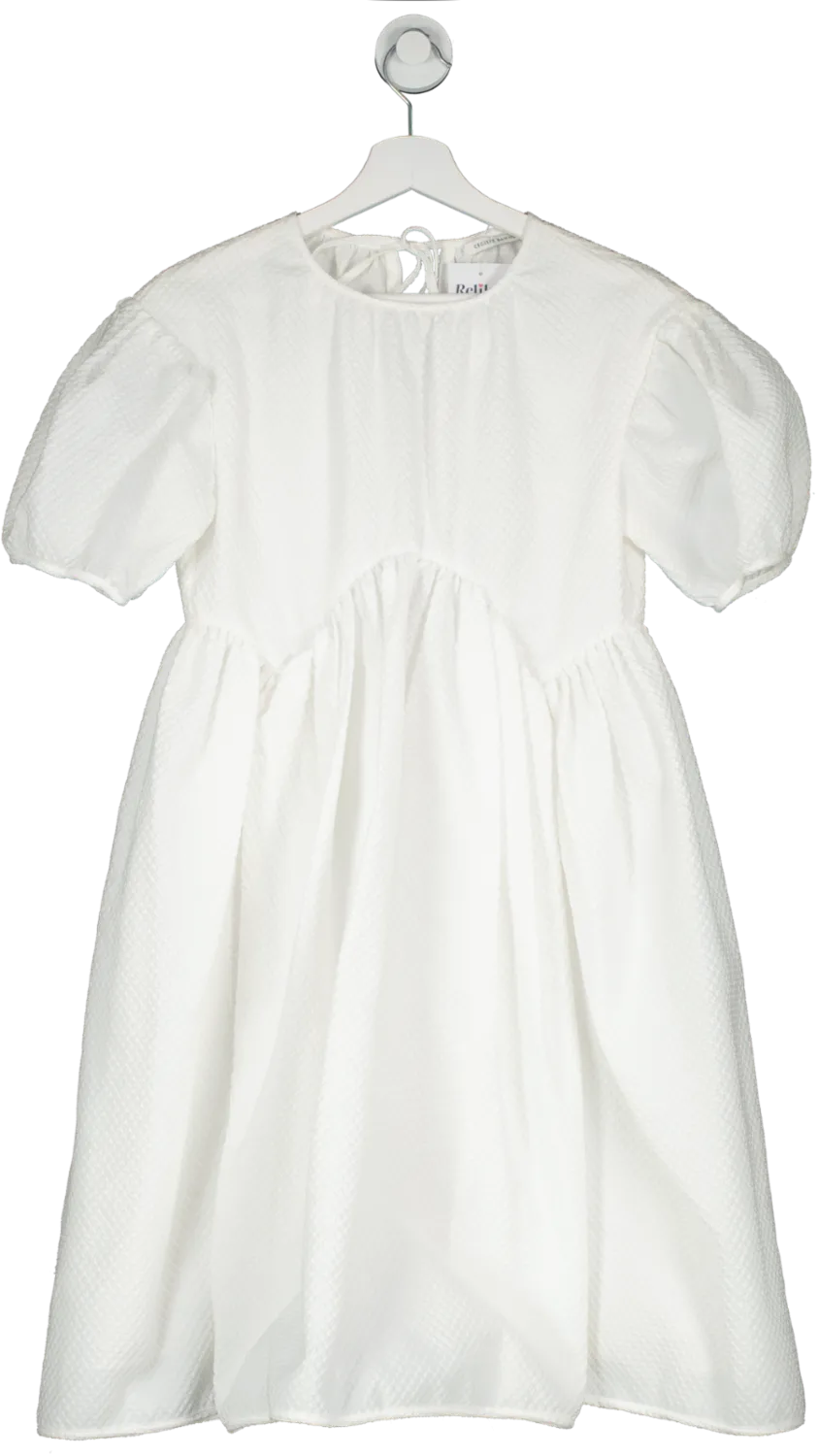 Cecilie Bahnsen White Thelma Balloon Sleeve Dress UK 8