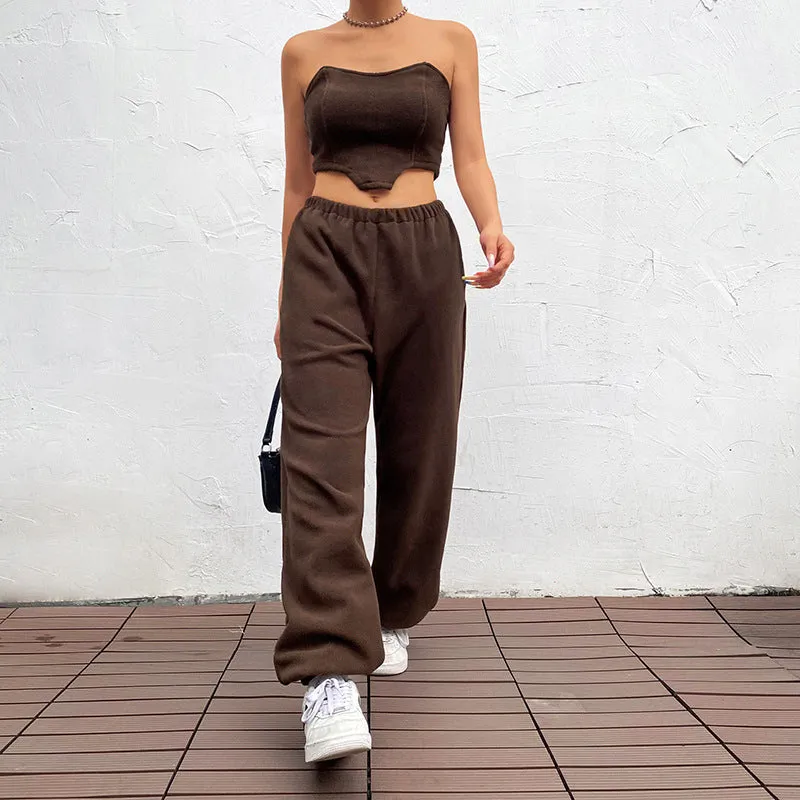 Corset Crop Top Pant Sets