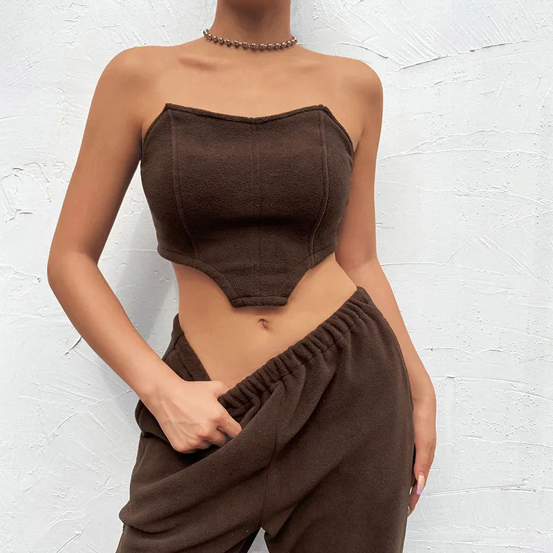 Corset Crop Top Pant Sets