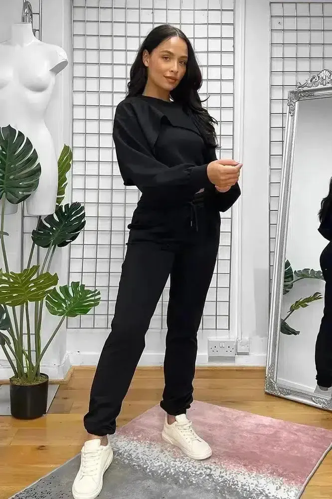 Cut Out Top Three Piece Tracksuit