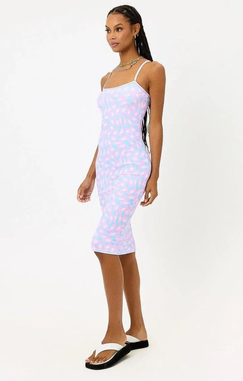 Frankies Bikinis Quinn Terry Midi Dress in Daisy Dream