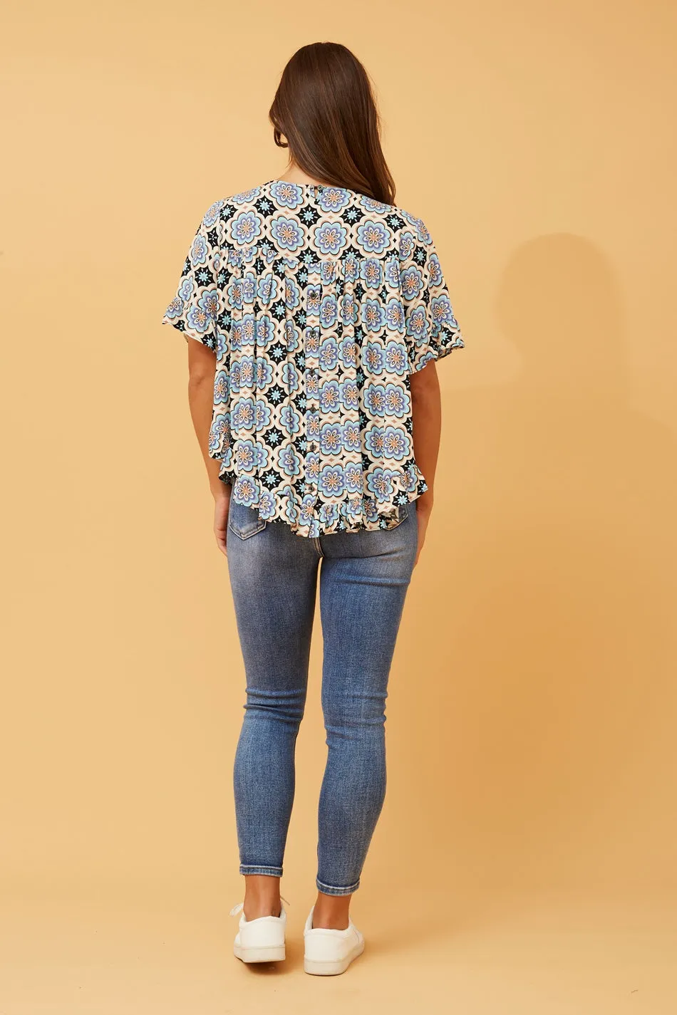 FRILA TILE PRINT TOP