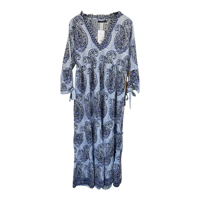 LaPlage Claythorne Maxi - Paisley White/Navy/Periwinkle