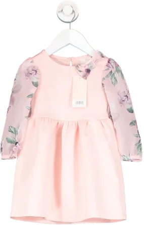 lipsy london Pink Long Sleeve Floral Sleeve 12-18 Months