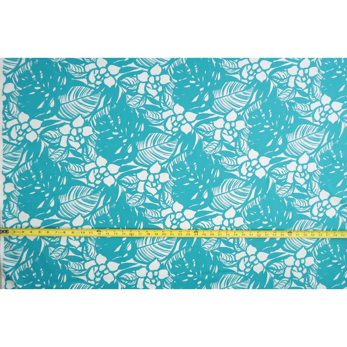 Modern Floral Cotton Fabric | Teal BLU-0011C