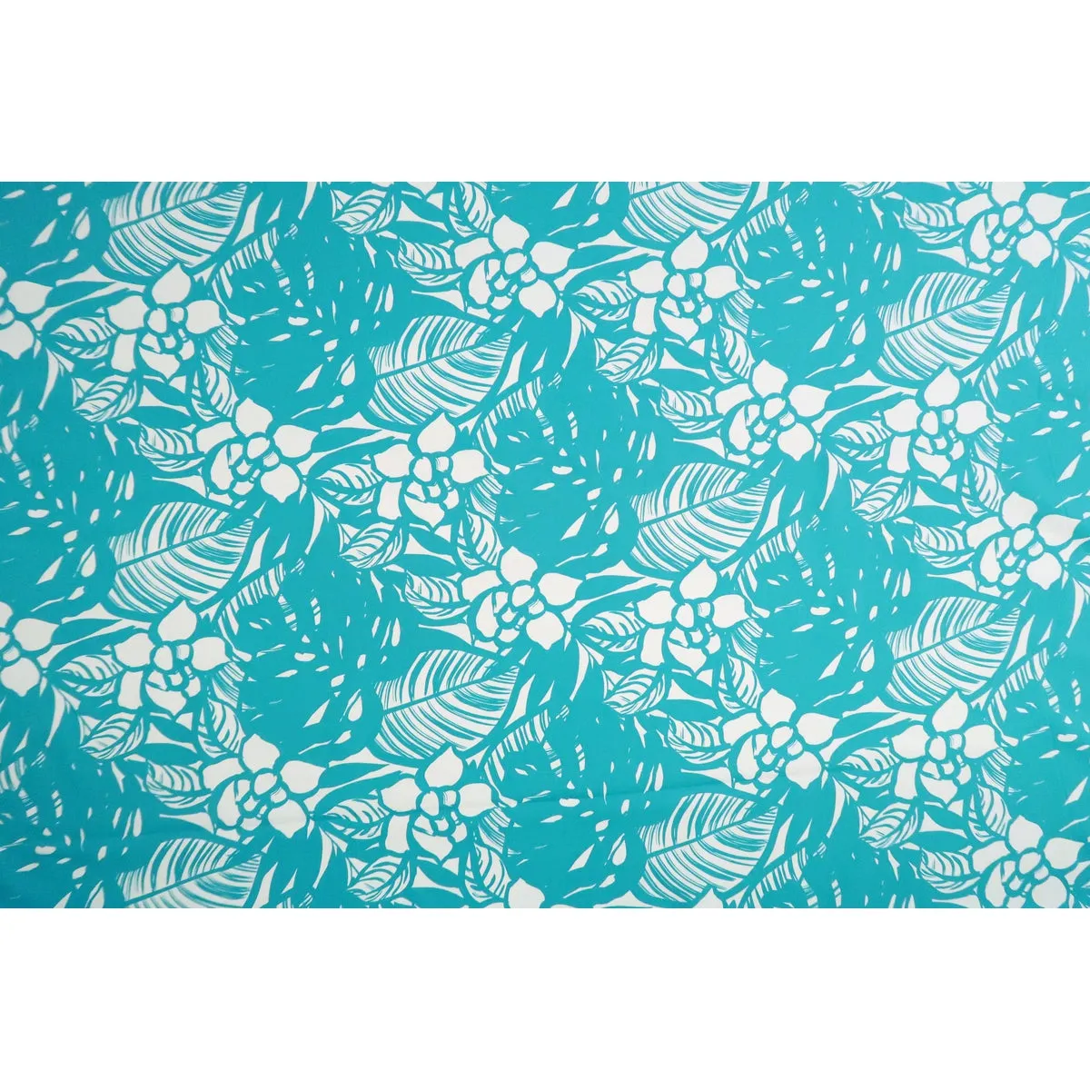 Modern Floral Cotton Fabric | Teal BLU-0011C