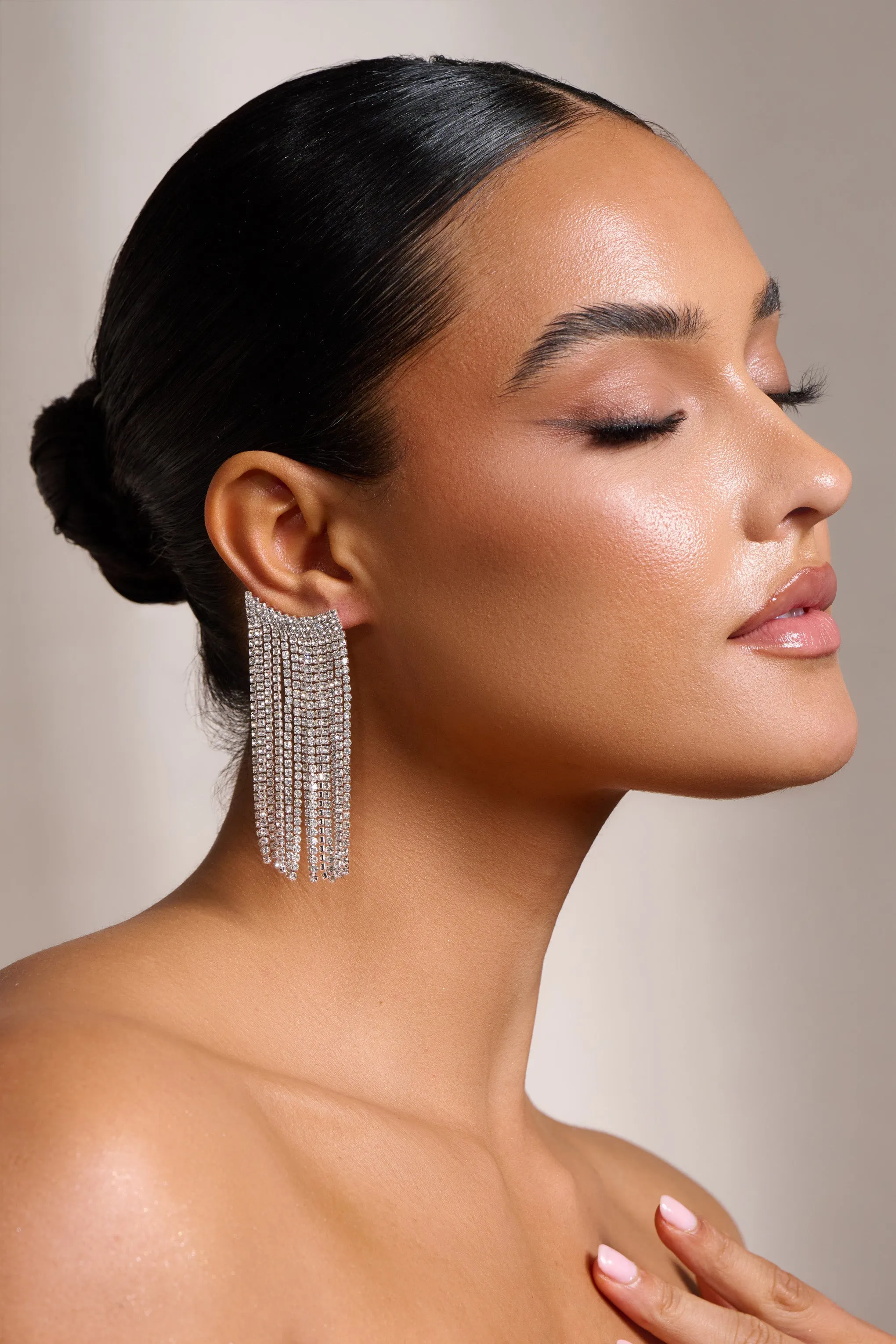 Monika | Silver Tassel Earrings