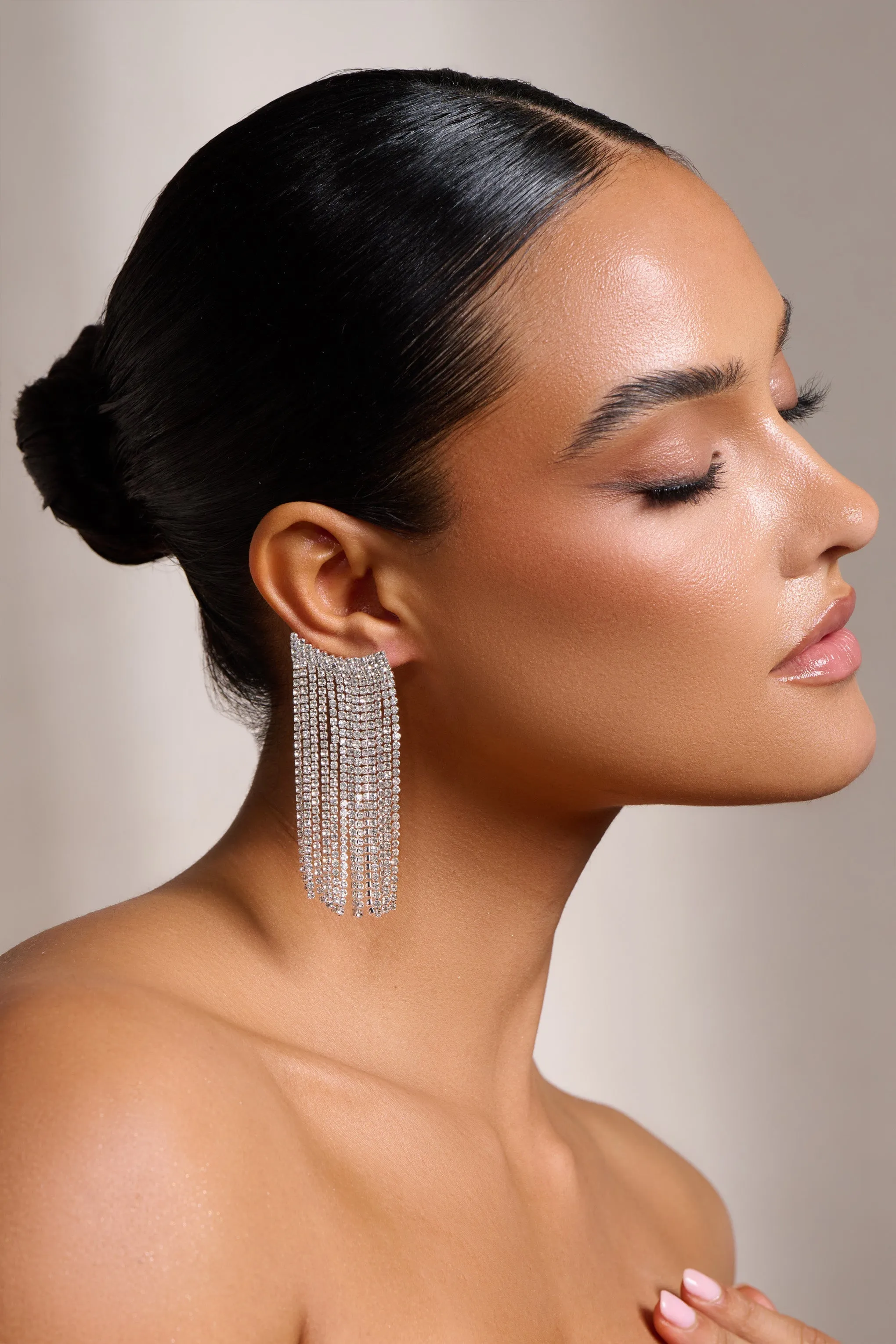 Monika | Silver Tassel Earrings