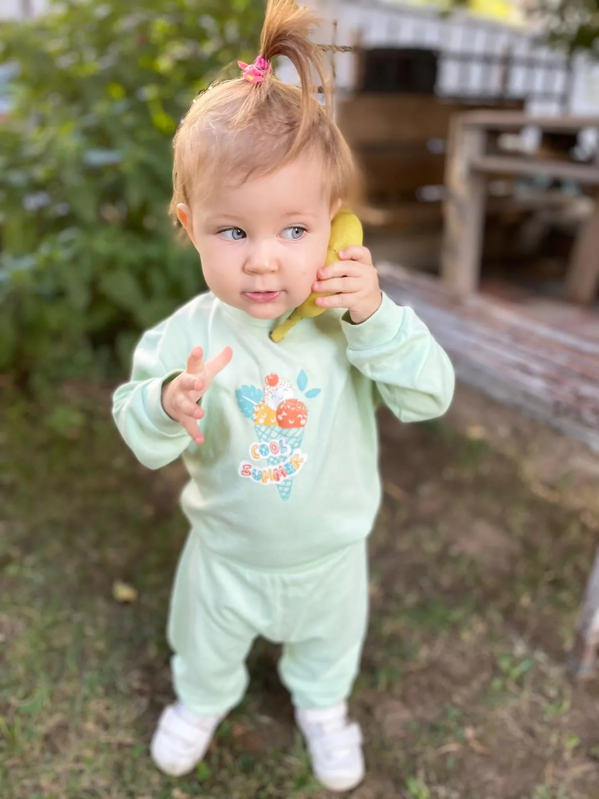 Organic Casual Jogger Set - Ice Cream