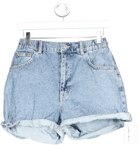 Pull&Bear Blue Elasticated Waist Denim Shorts UK 12