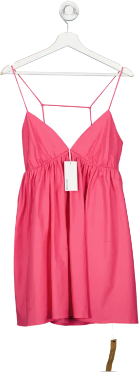 Reformation Bright Pink Strappy Amara Mini Dress BNWT UK M