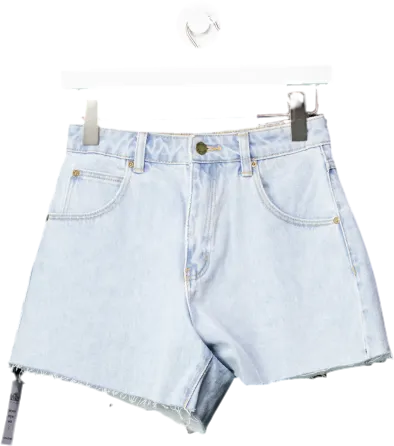 Rolla's Blue Organic Cotton High Rise Loose Fit Mirage Denim Shorts W25