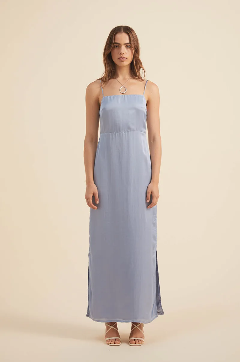 SELENE Maxi Dress - dawn viscose satin