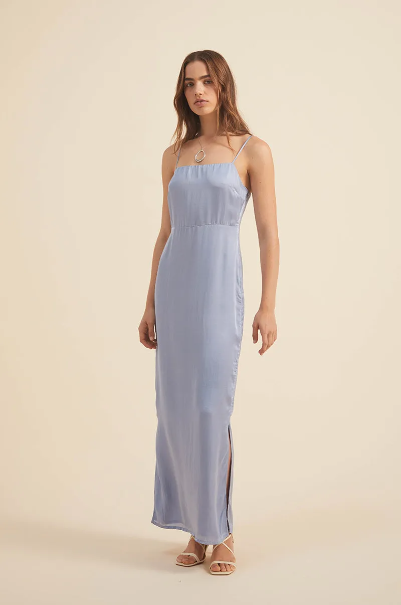 SELENE Maxi Dress - dawn viscose satin