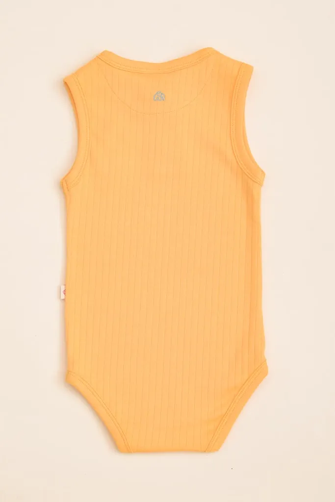 Sleeveless Onesie - Pastel Orange