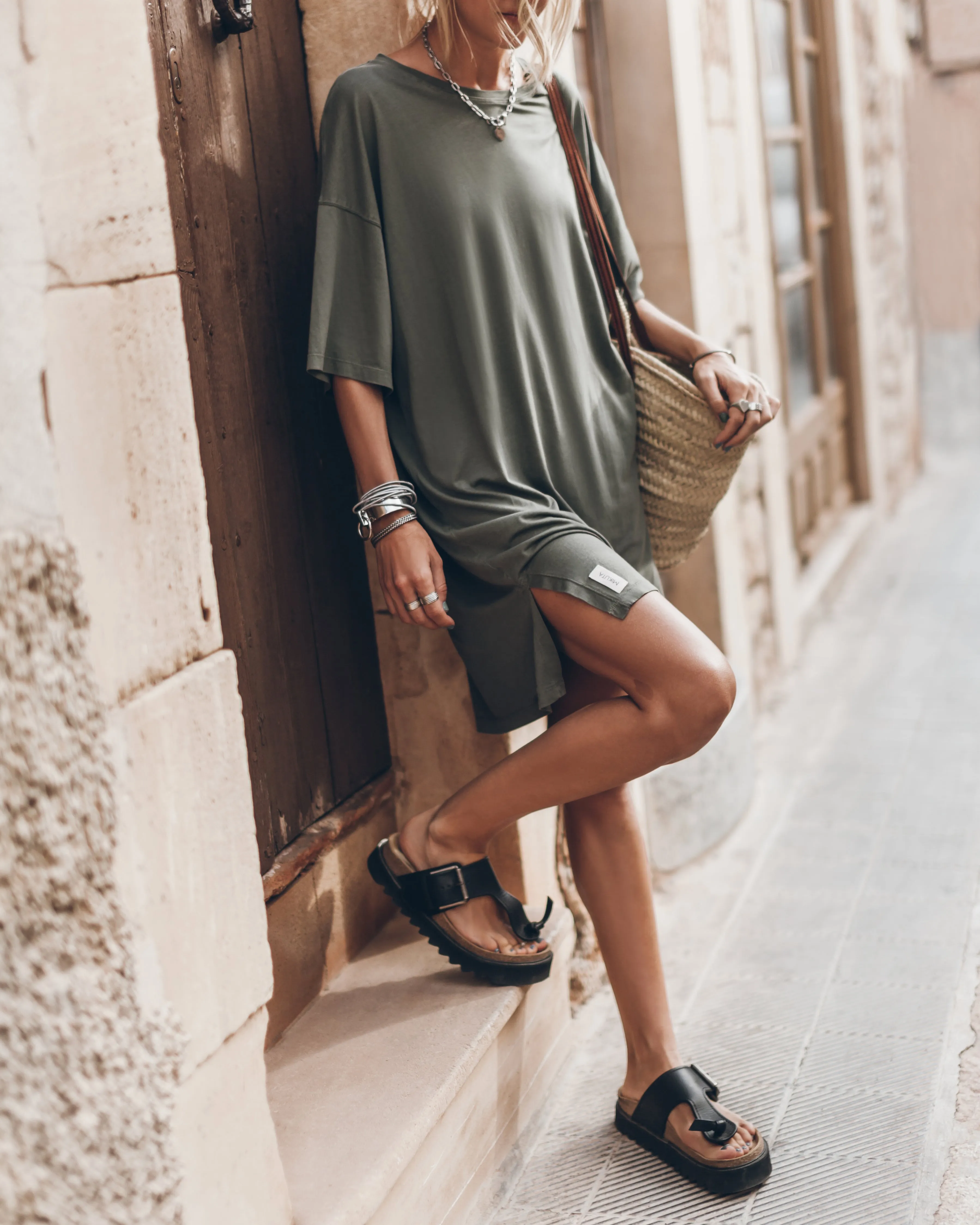 The Olive Short T-shirt Dress