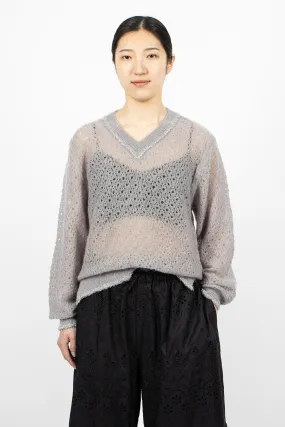 Tinsel Knit Jumper Light Grey