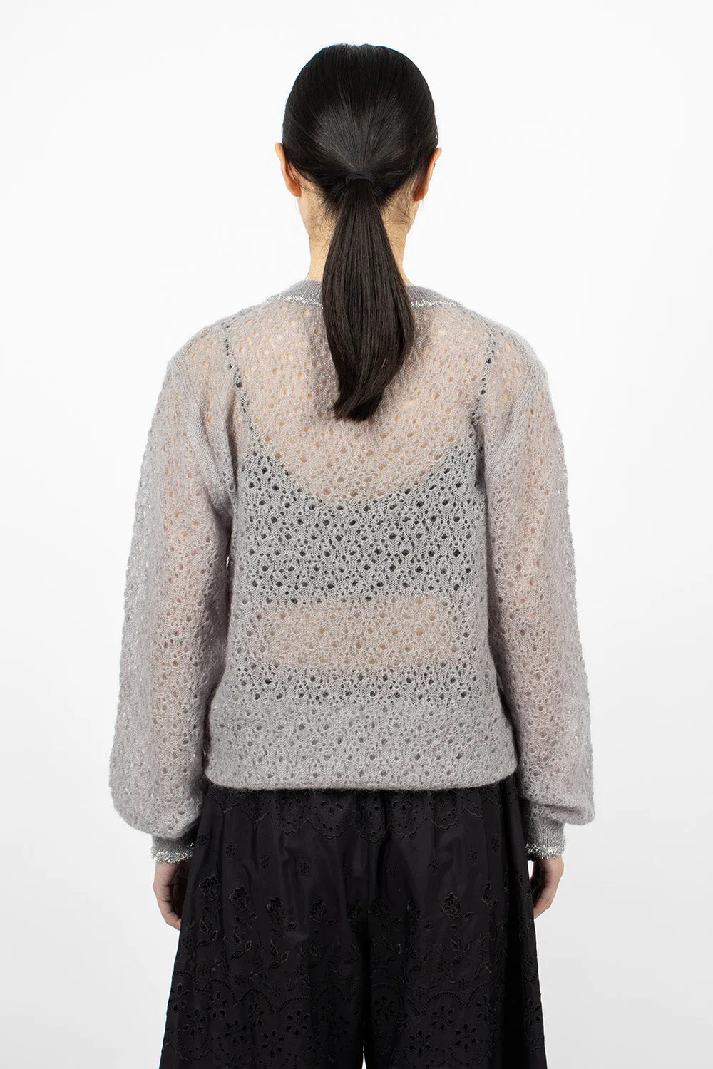 Tinsel Knit Jumper Light Grey