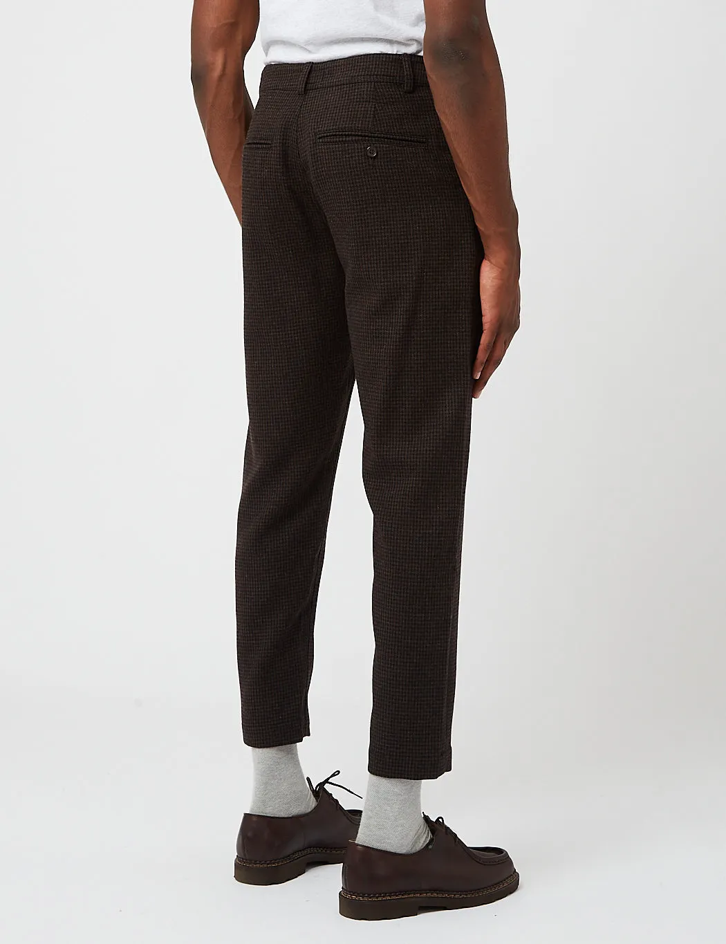 Universal Works Military Chino (Dogtooth Wool) - Brown