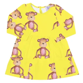 Vintage Monkeys Long Sleeve Pocket Dress