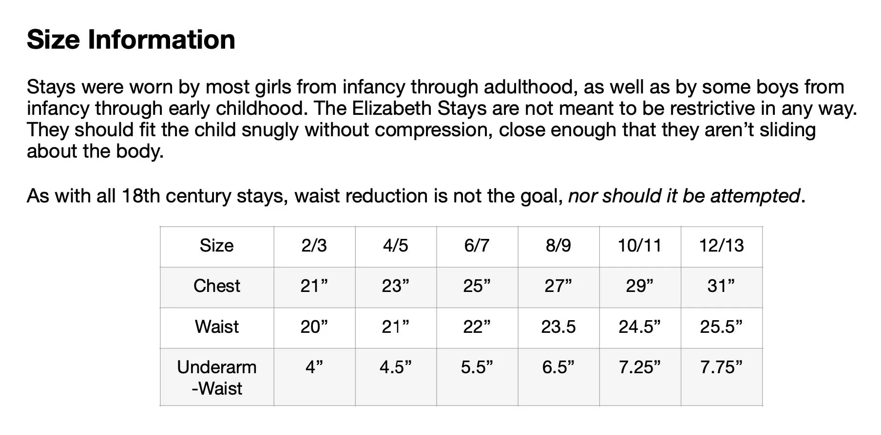 Willoughby & Rose: 18th Century Children's "Elizabeth" Stays Pattern